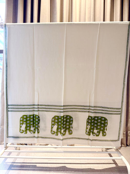 Green Hathi ki Sawaari Shawl