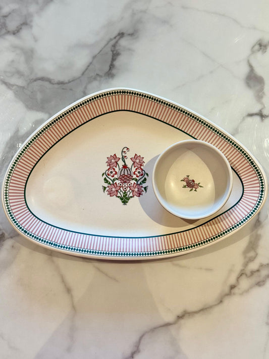 Anar Bagh Platter with Dip Bowl 