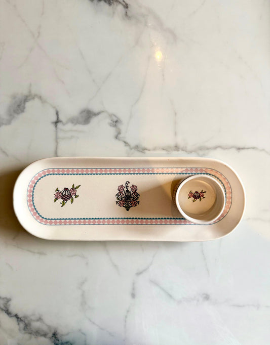Anar Bagh Oval Platter with Dip Bowl