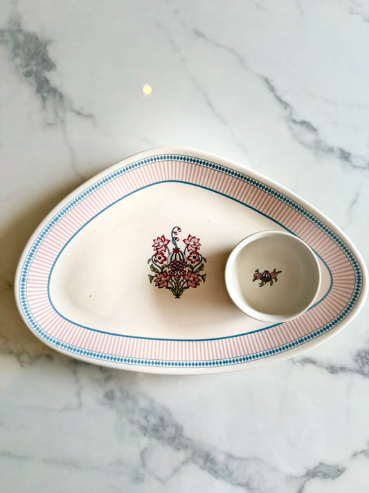 Anar Bagh Platter with dip bowl