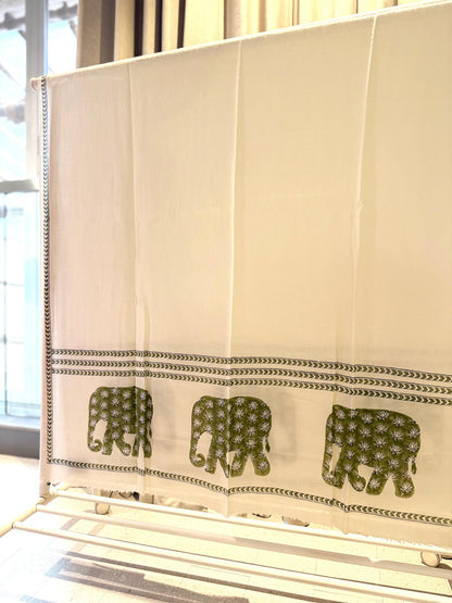 Green Hathi ki Sawaari Shawl 