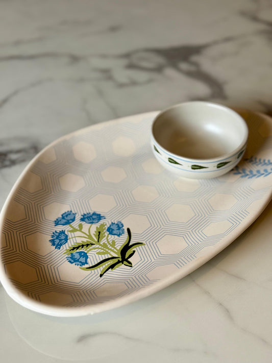 Jodhpur Platter With Dip Bowl