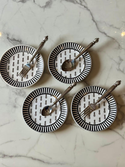 Noir Pineapple Snack Plates