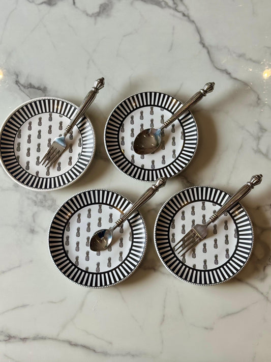 Noir Pineapple Snack Plates