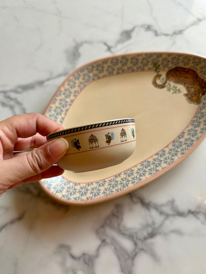Ranthambore Triangle Platter with Dip Bowl