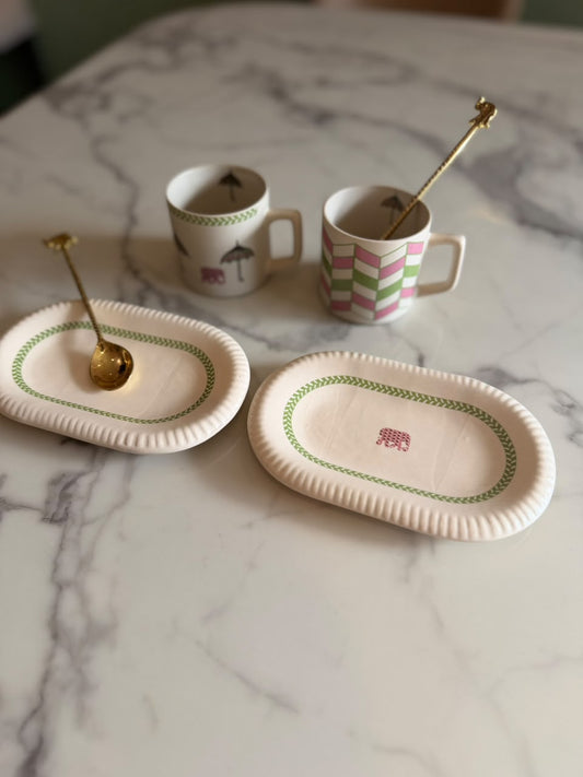 Hathi ki Sawari 2 Mugs and 2 Cookie Plates Set